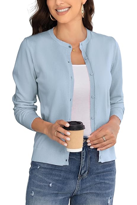 Maglione Donna Girocollo A Maglia - Pullover Casual Autunnale In Pile Polyestere Morbido - Foto 7