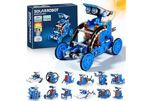 OMWay 12-in-1 Solar Robot Toys, STEM Educational Experiment DIY Robotics Set, Science Kits for Kids Age 8-10, Solar Powered Building Set Gifts for Boys Teens Age 8-12