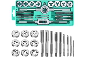 HSEAMALL Juego de 20 roscas y terrajas M3-M12