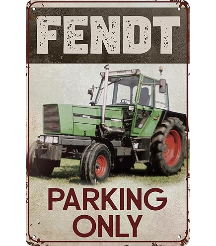 Panneau D'avertissement Pour Parking Tracteur Résistant Aux Intempéries – Parking Only Convient Pour Tracteur Massey Ferguson, Trekking, Amateur De Bouledog, Collectionneurs Et Visseurs, 30 X 20 Cm
