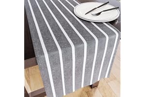 Encasa Homes Table Runner for 6 seater Dining - Roma Grey Stripes - Large 40 x 150 cm, Eco-Friendly Cotton, Decorative Homespun Cloth for Party, Banquet, Restaurant & Outdoors - Machine Washable