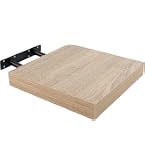 Étagère Murale Bois MDF Blanche 25x25x4 Cm – Fixation Invisible, Charge Max 5 Kg – Design Minimaliste