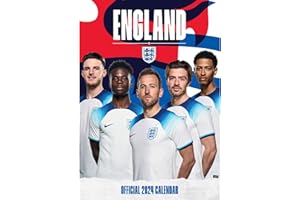 England Men Football 2024 Calendar, Month To View A3 Wall Calendar, Official Product