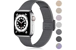 Ouwegaga kompatybilny z paskiem Apple Watch 38 mm 40 mm, 41 mm, 42 mm, 44 mm, 45 mm, 49 mm, metalowy pasek ze stali nierdzewnej, kompatybilny z iWatch Series 8, 7, 6, 5, 4, 3, 2 1/SE Ultra