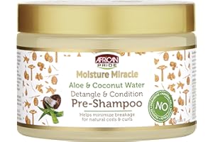 African Pride Moisture Miracle Aloe & Coconut Water, Detangle & Condition Pre- Shampoo 12 oz