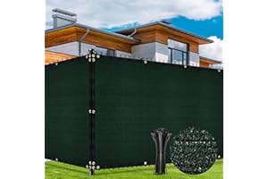Duerer Rete Ombreggiante Verde 1.8m x 15.2m Telo Ombreggiante Frangivista Rete per Recinzioni Giardino 170g/m² Alta densità Tessuto con Fascette per All'aperto Privacy Terrazzo Balcone (Verde)