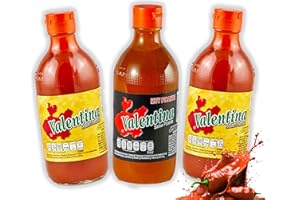 ‎MEXHAUS Valentina hot Sauce scharfe Soße - (Pack von 3) je 370ml - 2x Valentina Salsa Picante scharfe und 1x extra scharfe chili Sauce