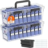 Lifewit Letter Box with 16 Adjustable Dividers, Plastic Deck Box with Reinforced Closure and Engravable Labels, Deckbox for U