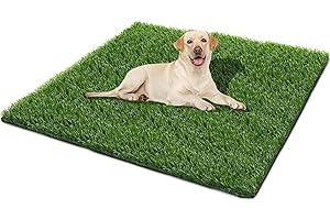 SSRIVER Tappeto Erboso Artificiale per Cani e Erba, Zerbino per Interni ed Esterni, Tappeto Erboso per Cani, Tappetino per Addestramento, Patio, Prato Inglese (XL: 80 x 130 cm