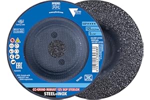PFERD CC-GRIND ROBUST 125x22,23 mm Schleifscheibe SGP STEELOX für Stahl & Edelstahl mit VICTOGRAIN Körnung - 10 Stück Ergonomisch und Langlebig