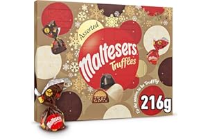 Maltesers Truffles Assorted Chocolate Advent Calendar, 24 Milk, White & Dark Chocolate Truffles, 216g