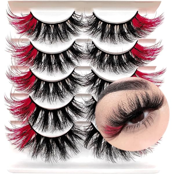 Careforyou Künstliche Wimpern Orange – Federn Wimpern Für Cosplay & Party, 2 Paar, Hyperbolisch Lang