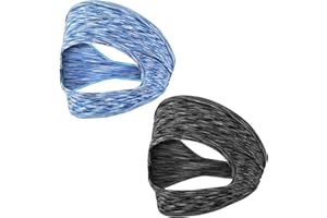 APAUSVCM 2Pcs VR Face Mask, Adjustable VR Sweat Band Breathable Eye Face Cover for Most VR Devices (Black/Blue)