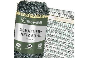 HaGa Schattiernetz 4m Breite mit 60% Schattierwirkung – Hitzeschutz & Sonnenschutz für Pflanzen – Balkon Sichtschutz & Terrassen Sonnensegel – Wetterfest & Temperaturbeständig (Meterware)