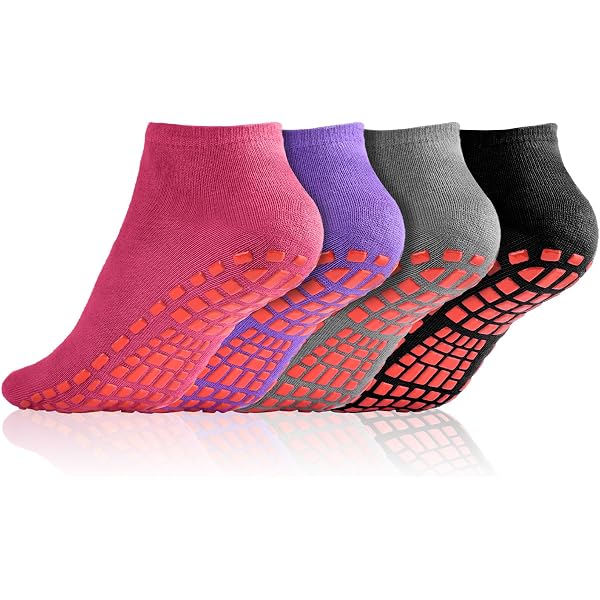 Lot De 3 Paires Chaussettes De Yoga/pilates Pour Femmes - Picots Antidérapants, Sans Couture - Coton, Label Oeko-Tex