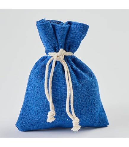 TopTie 50 Sacchetti Regalo In Raso Blu Royal 7x9 Cm - Con Coulisse, Per Gioielli, Bomboniere, Feste E Fai Da Te - 3