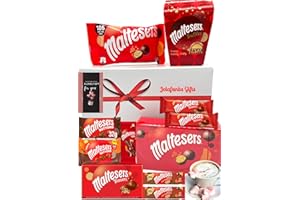 JOLAFUNBS Maltesers Hamper Gifts Luxury Chocolate Selection Box Gift Set-Sweets Gift Box Includes Cards,Maltesers Truffles,Maltesers Teasers,Buttons&More.Perfect For Maltesers Chocolate Lovers