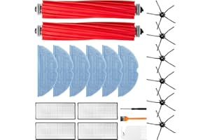 OWZ Ersatzteile Zubehör für Roborock S7 S7 Plus S7 MaxV S7 MaxV Ultra S7 Pro Ultra Saugroboter, 2 Hauptbürste, 6 Seitenbürsten, 6 Wischtücher, 4 Filter, Y-XM01-EU