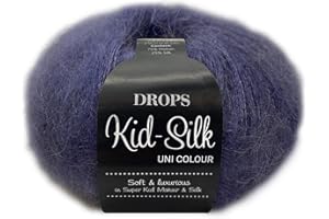 ‎FRIDA'S WOLLHAUS Frida's Wollhaus Drops 25 g Kid-Silk Mohair & Seide Lacegarn Beilaufgarn Flauschig 47 Farben (39 | Sturmblau)