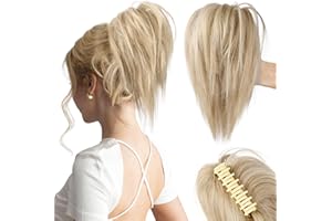 BRIKABIA Haarteil Dutt Haarteil Blond Haaren Hochsteckfrisuren Haarverlängerung Messy Bun (mittelblond)