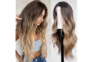 BLONDE UNICORN Wigs for Women Lace Front Wig Long Wavy Wigs Hand-Tied Hairline Natural Looking Synthetic Wigs for Daily Use