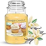 Yankee Candle Candela profumata in giara grande, Cupcake alla vaniglia, Durata Fino a 150 Ore