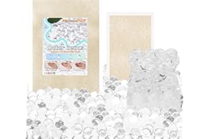 MESTECTPET WasserPerlen Set 50000 Stücke & 5000 Stücke Groß Durchsichtig Wasserperlen, Transparent schwimmende Perlen für Vasenfüller Deko, Water Beads für Pflanzen, Dekoration, Vasenfüllern,Hochzeit Centerpiece