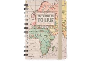 Legami - Agenda Settimanale Spiralata Small, 12 Mesi, da Gennaio 2024 a Dicembre 2024, Planner pieghevole 2024/2025, Chiusura con Elastico, Taschina finale, Rubrica, 8,5x13 cm, Tema Travel