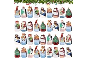 Lets Joy Marcadores Magnéticos de Navidad, 36 Piezas Marcapáginas Magnéticos, Marcadores de Libros Magnéticos, Reno Muñeco de Nieve Santa Lindo Marcadores Magnéticos para Niños