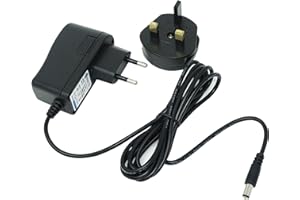 Hasmx Casio - Cargador de alimentación para teclado de piano, 1,8 m, extra largo, 9 V, 850 mA, CA, adaptador de repuesto para Casio CTK-700 CTK-800 CTK-900 CTK-2000 CTK2100