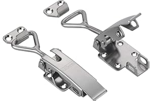 FTsolid [2er Set] einstellbarer Spannverschluss aus Edelstahl ESS2 Kistenverschluss rostfrei verstellbar Hebelverschluss Sicherheitsverschluss