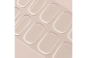 DANNI & TONI 28 Stickers Semi Cured Nail Wraps Soft Self-Adhesive Gel Nail Stickers(Sparkle On),Fine Sparkles Transparent Colour Salon-Quality Gel Nail Polish Strips Manicure Stickers Set
