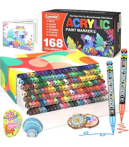 2-3mm 48 Couleurs - Marqueurs De Peinture Acrylique, Pour Peinture Sur