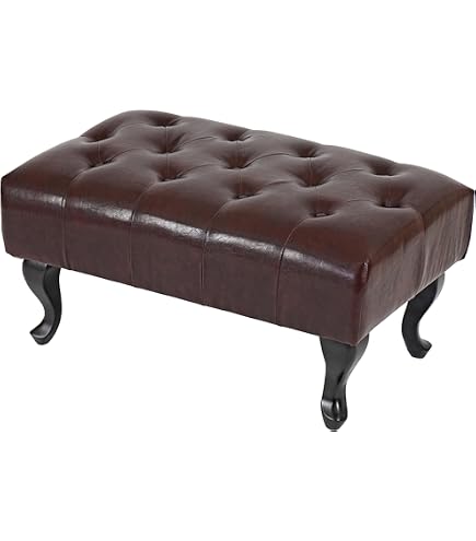 Invicta Chesterfield Fußhocker Antik Grau Mit Knopfheftung & Nieten - Passend Zum Ohrensessel, Microfaser