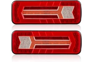 SPARKMOTO 2 x Submersible LED Trailer Lights 12V 24V Universal,Led Tail Lights For Trailer Lorry Vans Truck Caravan,Combination Led Rear Lights