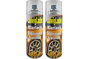 KLARLACK SPRAYDOSE 2 Spraydosen Klarlack glänzend Autolack 400ml