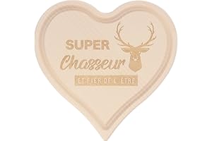 Spruchreif · Planche à découper gravée en bois · Planche à servir · Planche de petit-déjeuner en forme de cœur · Planche à cœur avec cerf · Cadeau Chasseur · Cadeau chasse homme · Super Chasseur