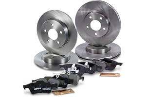 Set di freni ATEC Germany incl. dischi freno anteriori Ø 278 mm ventilati + posteriori Ø 265 mm pieni + pastiglie freno anteriori e posteriori