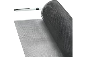 MAILEKT Rouleau Moustiquaire Noire,Toile Moustiquaire 150 X 200 cm, Filet Moustiquaire, Moustiquaire Découpable, DIY Moustiquaire sur Mesure utilisée sur une Fenêtre, Porche, Piscine und Porche