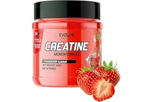 ‎EVOLITE NUTRITION Creatin Monohydrat 500g - Taurin Kreatin Pulver, Pre Workout - 100 Portionen - Perfekt Löslich, Vegan & Mikronisiert, 3 Monate Vorrat - Evolite Nutrition