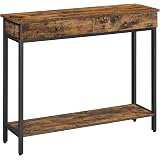 Konsolentisch Mit Schubladen HOOBRO Schmaler Konsolentisch, 75 Cm Flurtisch Mit Schublade Und Regal Schmal