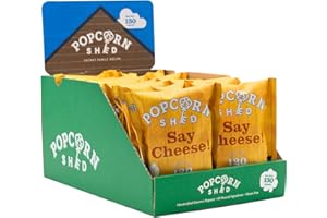 Popcorn Shed Say Cheese! Cheddar Cheese Gourmet Popcorn Snack Packs, 16g (Case of 16), Gluten Free, Low Carb, No Sugar, Vegetarian, Low Calorie, Keto Snacks, 256g
