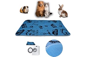 NEO SOLVO Tapis 60cm x 90cm - Absorbant Imperméable Anti Dérapant - pour Chien, Lapin, Cochon d'Inde, Chat - sous la Gamelle - Apprentissage de la Propreté - Devant la Litière - Fond de Cage