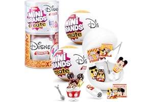 Mini Brands Capsula Create Disney Snacks Serie 1 di ZURU, oggetti da collezione in miniatura ufficiali, confezione con oggetto misterioso a sorpresa, dai 8 anni in su (2 capsula)