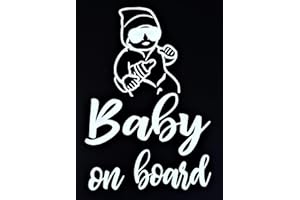 MP PRODUKT Baby on Board Aufkleber 20x14cm - Auto Aufkleber Weiß - Sticker Wasserfest und Langlebig - Baby on Board Aufkleber Auto