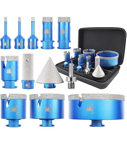 Waies 13-delige Diamant Gatenzaagboor Kit 6-50mm - Nat/Droog Met Geleider