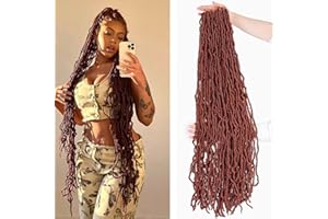 MLETULIPS Faux Locs Crochet Hair Goddess Locs Crochet Hair 6 paquetes Pre-Looped Soft Dreadlocks New Fuax Locs Crochet Hair para mujeres (350#, 24 pulgadas)