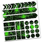 AlphaShield Fahrrad Rahmenschutz Kettenstreben Schutz Folie Aufkleber Rahmen Schutz Carbon MTB BMX Lackschutz Folie K099 K100