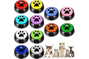YUNSAILING 12 Packs Dog Talking Button Set for Communication Recordable Buttons Cat Sound Buttons 30 Seconds Voice Recording Buttons Pet Speech Training Buzzers for Dogs Cats Training Office Home Game Tools