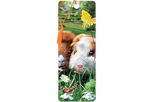 3D LiveLife Bookmark - Guinea Pigs from Deluxebase. A Guinea Pig Bookmark with lenticular 3D Artwork Licensed from Renowned Artist David Penfound